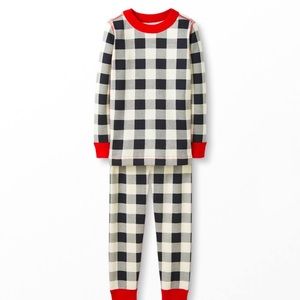 Hanna Andersson Organic Long John Pajamas Buffalo Plaid Checkers